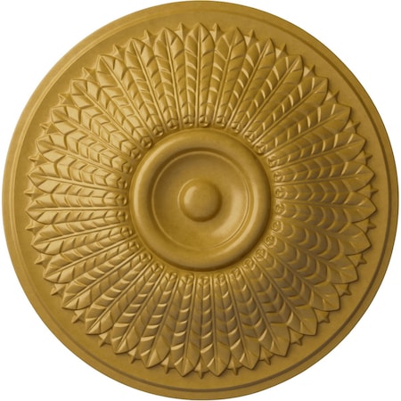 Ekena Millwork Modena Ceiling Medallion (Fits Canopies up to 5 1/4"), 23 1/2"OD x 3 1/2"P, Iridescent Gold CM23MOIGS